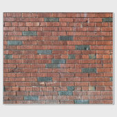 Oude roodbaars/Brownish Brick Wall Cadeaupapier (Vlak)