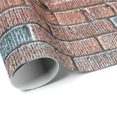 Oude roodbaars/Brownish Brick Wall Cadeaupapier (Rol Hoek)