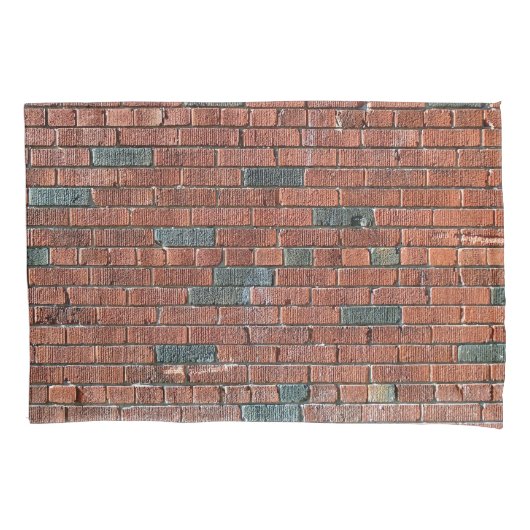 Oude roodbaars/Brownish Brick Wall Kussensloop (Voorkant)