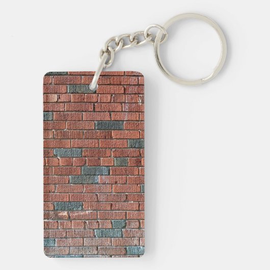 Oude roodbaars/Brownish Brick Wall Sleutelhanger (achterkant)