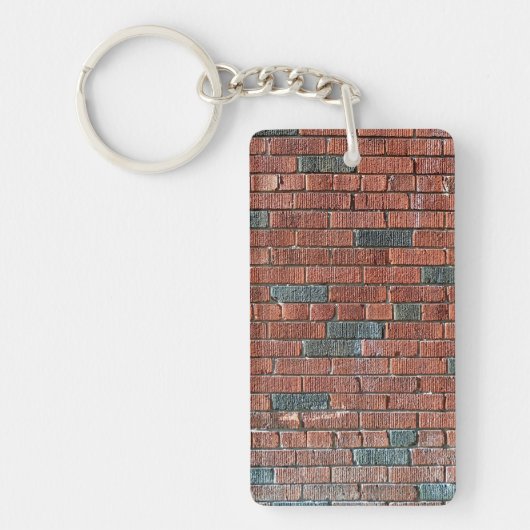 Oude roodbaars/Brownish Brick Wall Sleutelhanger (Voorkant)