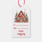 Oude Roode Schuurhuis Kerstmis | Cadeaulabel (Voorkant)