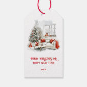 Oude Roode Schuurhuis Kerstmis | Cadeaulabel (Achterkant)