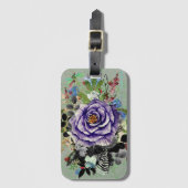 Oude Roos Bagagelabel (Voorkant (verticaal))