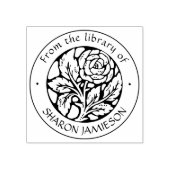 Oude roos bloem van de bibliotheek Aangepaste naam Rubberstempel (Afrduk)