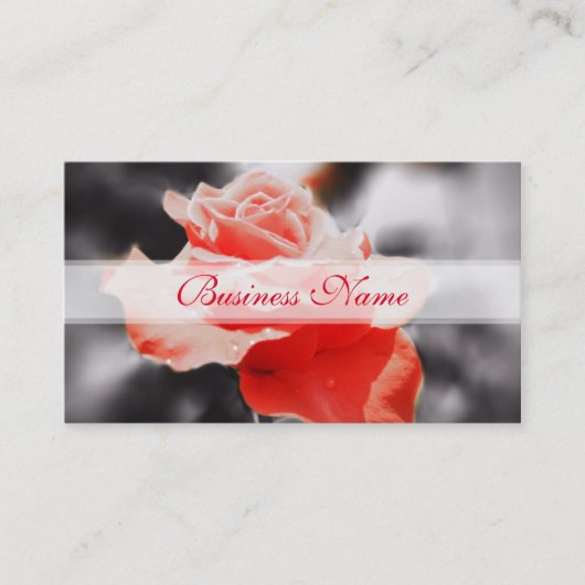 Oude Roos Bloemen #2 Visitekaartje (Voorkant)