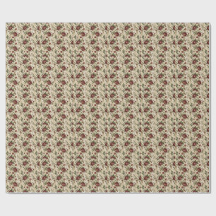 Oude Roos Bloemendrukpatroon - Bloemendesign Cadeaupapier