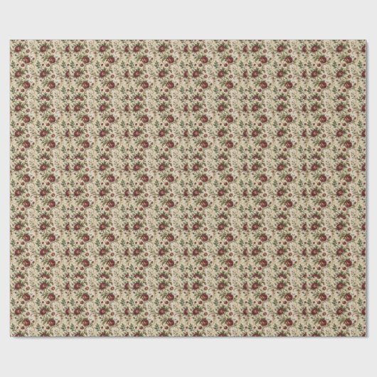 Oude Roos Bloemendrukpatroon - Bloemendesign Cadeaupapier (Vlak)