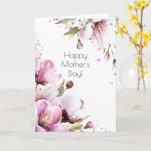 Oude Roos Moederdagkaart Kaart (Gele Bloem)