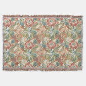 Oude Roos Paisley Botanische Weide Deken (Voorkant)