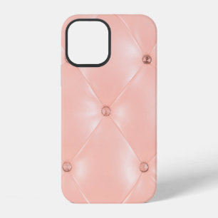 Oude roos, roze, Achtergrond en textuur met leer iPhone 12 Hoesje