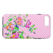 Oude roos - roze en witte stippen Case-Mate iPhone case (Achterkant (Horizontaal))
