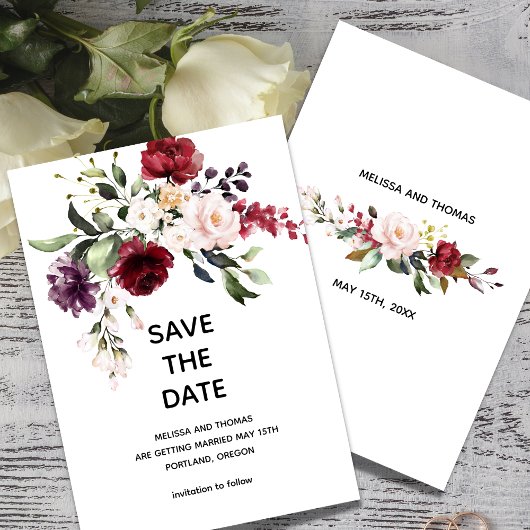Oude Roos Save The Date Aankondiging