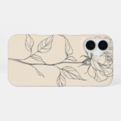 Oude Roos Schets iPhone 16 Hoesje (Achterkant horizontaal)