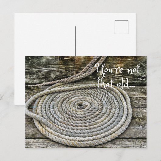 Oude Rope Funny Birthday - Je bent niet zo oud Briefkaart (Voorkant / Achterkant)