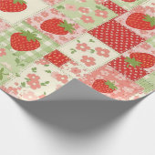 Oude Rosenberg Picknick Patchwork Patroon Cadeaupapier (Hoek)