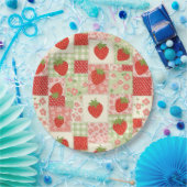 Oude Rosenberg Picknick Patchwork Patroon Papieren Bordje (Feest)