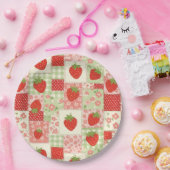 Oude Rosenberg Picknick Patchwork Patroon Papieren Bordje (Feest)