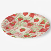 Oude Rosenberg Picknick Patchwork Patroon Papieren Bordje (Gekanteld)