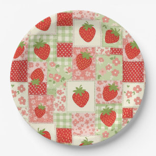 Oude Rosenberg Picknick Patchwork Patroon Papieren Bordje