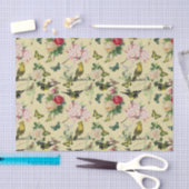 Oude Roses Vlinders & Vogels Patroon Tissuepapier (Craft)