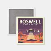 Oude Roswell New Mexico Magneet (Voorkant / Achterkant)