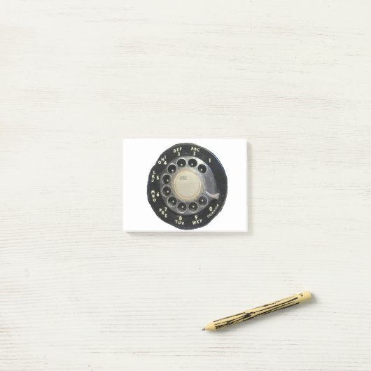 Oude Rotary Phone Dial Post-it® Notes (Op bureau)