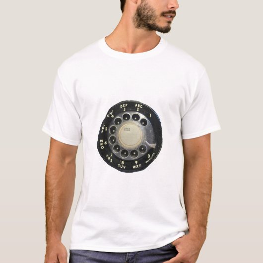 Oude Rotary Phone Dial T-shirt (Voorkant)