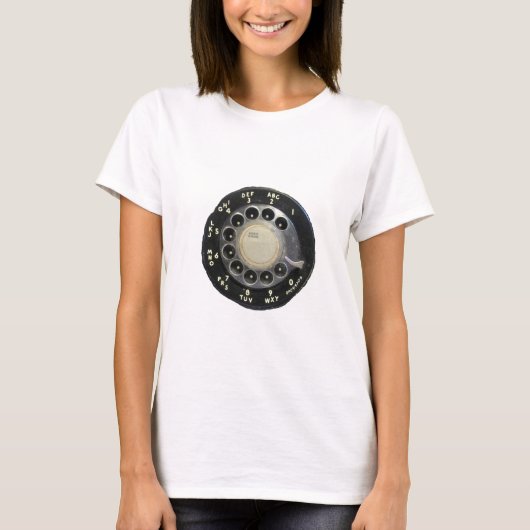 Oude Rotary Phone Dial T-shirt (Voorkant)