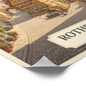 Oude Rothenburg Duitsland Reisposter Poster (Hoek)