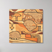 oude rotskunst canvas afdruk (Voorkant)