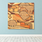 oude rotskunst canvas afdruk (Insitu (Houten vloer))