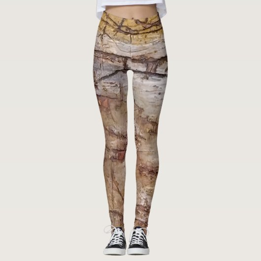 Oude rotskunst in aardse tinten leggings (Voorkant)