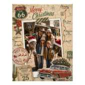 Oude Route 66 Aangepaste Foto Scrapbook Muur Afdruk (Voorkant)