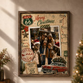 Oude Route 66 Aangepaste Foto Scrapbook Muur Afdruk
