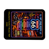 Oude Route 66 Aangepaste Gezinsvakantie Magneet (Horizontaal)