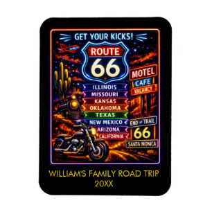 Oude Route 66 Aangepaste Gezinsvakantie Magneet