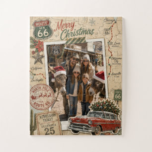 Oude Route 66 Aangepaste Scrapbook Vakantie Spel Legpuzzel