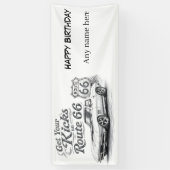 Oude Route 66 Aanpasbare Banner (Verticaal)