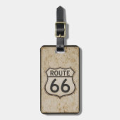 Oude Route 66 Versleten Bagagelabel (Voorkant verticaal)