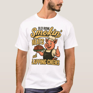 Oude Row Roken Vlees en klappende wangen T-shirt