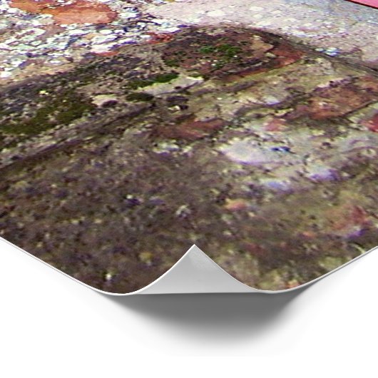 Oude roze deur poster (Hoek)