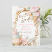 Oude roze ijsroom kaart (Staand voorkant)