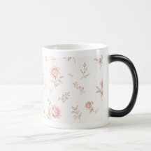Oude Roze Roos Bloemmotief Koffiemok