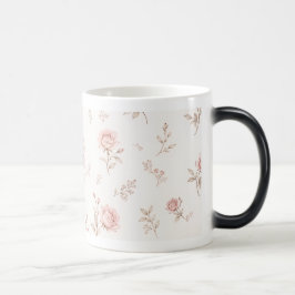 Oude Roze Roos Bloemmotief Koffiemok Magische Mok