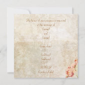 Oude roze roze roze roze roodbruine weddenschap kaart (Achterkant)