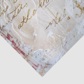 Oude Roze Schrift Decoupage Cadeaupapier Tissuepapier (Detail)