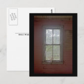 Oude roze venster briefkaart (Voorkant / Achterkant)