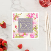 Oude Rozen 100e Verjaardag Party Papier servet (Insitu)