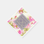 Oude Rozen 100e Verjaardag Party Papier servet (Hoek)